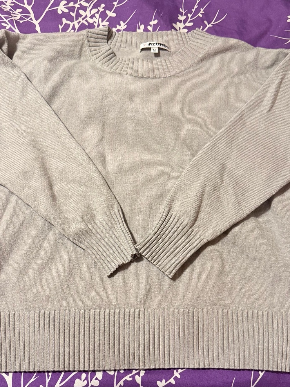 Light Gray Kids Crewneck Sweater Jacket